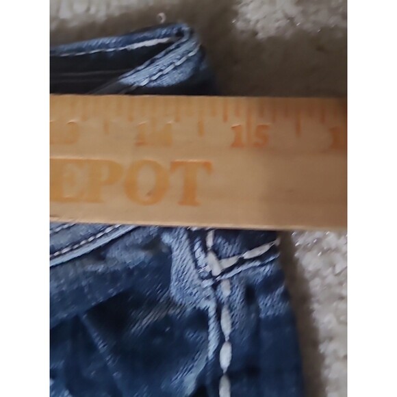 Miss Me Jeans Womens 27 Blue Boot Low Rise Thick Stitch Y2K Western Ranch Rodeo - Picture 8 of 15